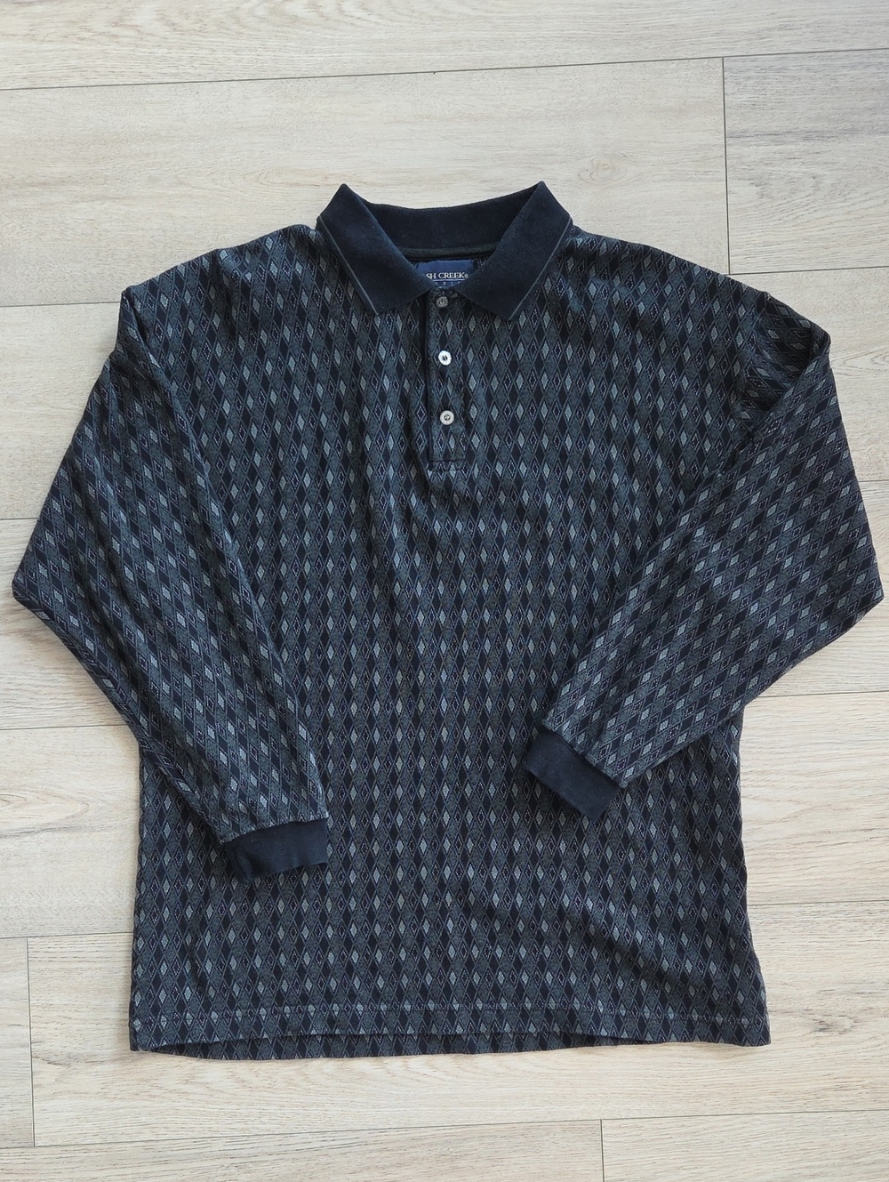 Vintage Long-Sleeve Golf Polo